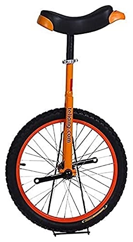 Monocycles : Unicycles Entraîneur 40, 6 / 45, 7 / 50, 8 cm pour adultes et enfants, roue freestyle orange, avec selle en acier, manivelles, cadre et pneu en caoutchouc, pour adultes et adolescents