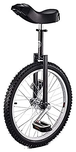 Monocycles : Unicycles Roue de vélo de 50 cm pour adultes et adolescents débutants, fourche en acier au manganèse haute résistance, siège réglable, charge de 150 kg (couleur : noir)