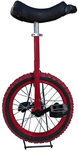 Monocycles : Vélo d'équilibre, Monocycle, Enfants Débutants Acrobaties Vélo Fitness Compétition Équilibre Vélo Exercice Siège Réglable en Hauteur Pneu Antidérapant, avec Support, Cadeau (16 Pouces B)