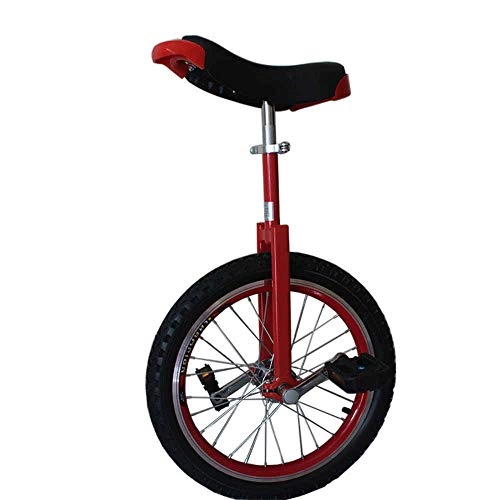 Monocycles : WALLPU Paneltech 20"entraneur Enfant / Adulte Monocycle Hauteur Rglable Antidrapant Butyl Montagne Pneu quilibre Cyclisme Exercice Vlo Vlo, Red-20 inches