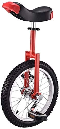 Monocycles : WLGQ Monocycle, Vélo Réglable 16" 18" 20" 24" Entraîneur de Roues 2.125" Antidérapant Pneu Cycle Équilibre Utilisation pour Débutant Enfants Adulte Exercice Amusant Fitness, Rouge, 20inch