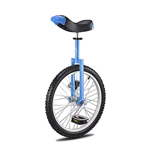 Monocycles : WMING 16 / 18 / 20 / 24 Pouces Simple Roue monocycle, Simple Roue Draisienne, Adulte vélo monocycle Hauteur Ajustable Pneus Mountain Solde à vélo Vélo, Bleu, 16 inch