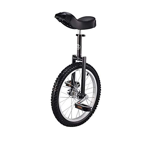 Monocycles : WMING 16 / 18 / 20 / 24 Pouces Simple Roue monocycle, Simple Roue Draisienne, Adulte vélo monocycle Hauteur Ajustable Pneus Mountain Solde à vélo Vélo, Noir, 24 inch