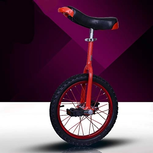 Monocycles : XYSQ Monocycle avec Jante en Alliage, Siège Selle Confortable en Caoutchouc Pneus Mountain for L'équilibre Exercice D'entraînement Route Street Bike Vélo (Color : Red, Size : 20inch)