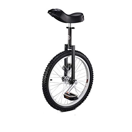 Monocycles : Yiyang 18 / 20 / 24"Pouces Roue monocycle Anti-dérapant acrobatie vélo Sports de Plein air Fitness Exercice pédale équilibre Voiture (18 inch, Black)