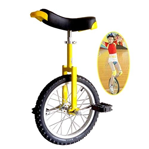 Monocycles : YUHT Monocycle d'entraîneur pour Enfants / Adultes de 16" / 18" / 20" / 24", vélo d'exercice vélo d'équilibre réglable en Hauteur, Cadeau d'anniversaire (Couleur: Jaune, Taille: 24")