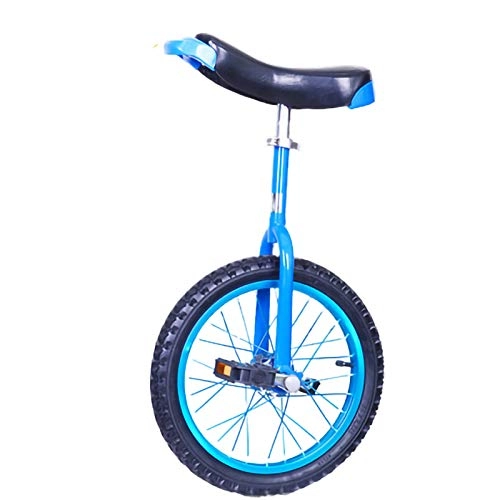 Monocycles : YYLL Monocycle avec Cadre Parking Adulte Professionnel Acrobatique véhicule monocycle for Sports de Plein air de Remise en Forme (Color : Blue, Size : 16inch)