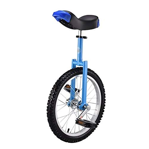 Monocycles : YYLL Monocycle avec Seat Comfort Selle, Stand monocycle Roue Libre avec épaissie en Alliage d'aluminium Rim for Adultes débutants, 18 / 20 / 24 Pouces, Bleu (Color : Blue, Size : 24Inch)