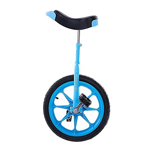 Monocycles : ZLI Monocycle 16in Monocycle pour Grands Enfants - pour Hauteur 110-140cm, Vélos à Une Roue pour Filles et Garçons pour Débutants, Châssis en Acier, Pneu Butyle Antidérapant (Color : Blue)
