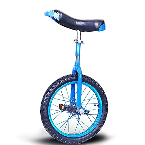 Monocycles : ZLI Monocycle Monocycle pour Adultes / Grand Enfant / Hommes / Femmes, Bleu Vélo à Une Roue avec Pneu Antidérapant 16 / 18 / 20 Pouces, Cadre en Acier Robuste (Size : 18 inch)