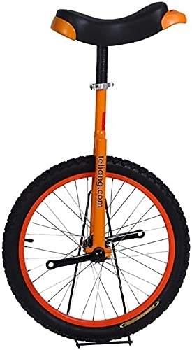 Monocycles : ZWH Monocycle Vélo 16 / 18 / 20 Pouce Roue Freestyle Monocycle Orange, avec Selle Selle Steel Fork Cranks Cadre Et Pneu Caoutchouc, pour Adolescent Adolescent Faire du Vélo À Vélo
