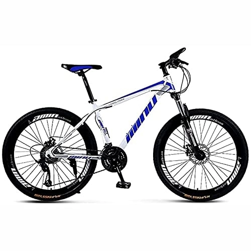 Vélos de montagnes : 21 / 24 / 27 Vitesse Vélo de montagne pour homme adulte 26" roue, vélo en acier à haute teneur en carbone, vélo de montagne à vitesse variable, Bleu, 21 speed