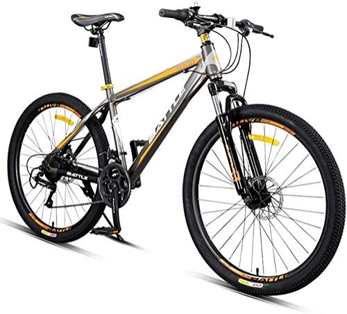 Vélos de montagnes : 24x Mountain Bikes, 26 pouces adulte haute teneur en carbone Cadre en acier Hardtail vlos tout-terrain VTT hommes, Vlos Anti-Slip (Color : Orange)