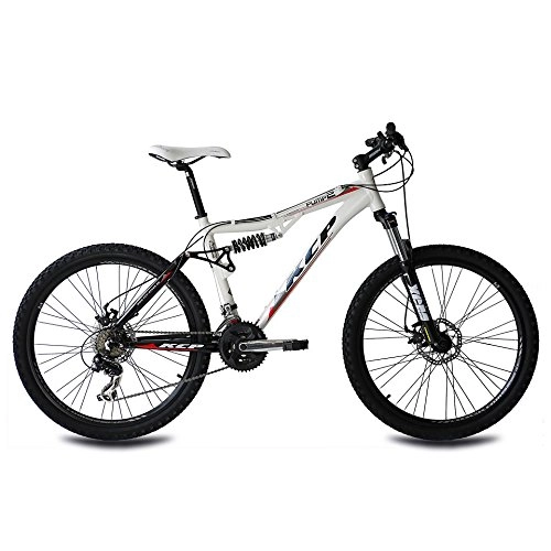 Vélos de montagnes : 26" KCP VTT VÈLO UNISEX FEMME HOMME PUMP-2 CADRE Aluminium ALU 21 Vitesses SHIMANO blance (w) - 66, 0 cm (26 Pouces)