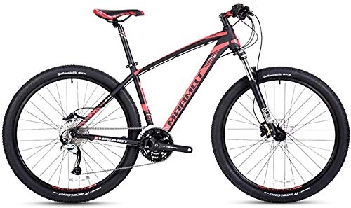 Vélos de montagnes : 27 vitesses Mountain Bikes, 27, 5 pouces Big Wheels Hardtail Mountain Bike, Aluminium de Adulte Femmes Hommes Cadre Tout Terrain VTT (Color : Black)
