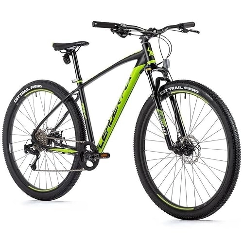 Vélos de montagnes : 29" Vélo de montagne Leader Fox Esent 2023 S-Ride 8 vitesses Noir Vert Rh51 cm