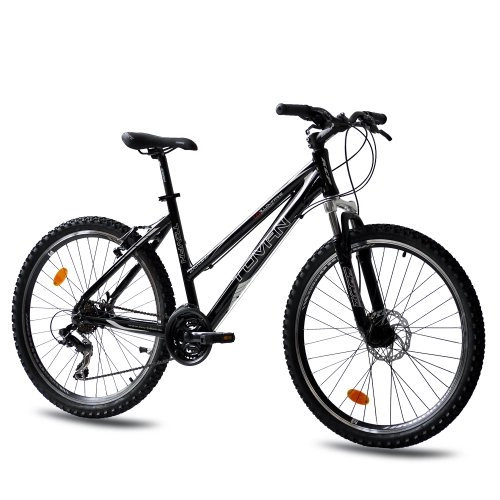 Vélos de montagnes : 66 cm Moutainbike Bicyclette Kcp Tovian Lady Alliage avec 21S Shimano TX Noir – (66 cm)