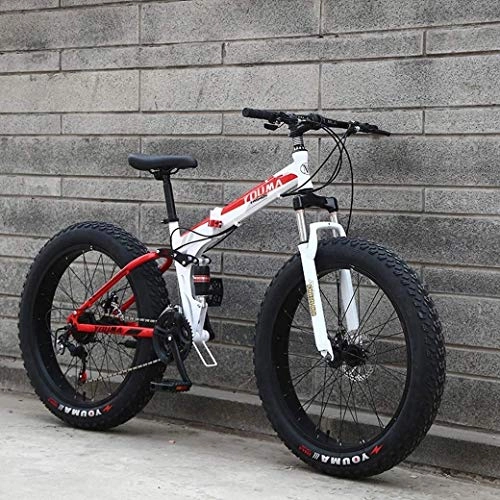 Vélos de montagnes : Adulte Mountain Bikes, tout-terrain Vélo de route 20inch Fat Tire Hardtail hommes VTT, suspension double cadre et fourche à suspension (Color : Red)