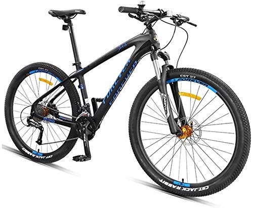 Vélos de montagnes : Aoyo Hardtail Mountain Bike, 27, 5 Pouces Big Wheels Mountain Trail Bike, Cadre en Fibre de Carbone Hommes Femmes Tout Terrain VTT (Color : Blue)
