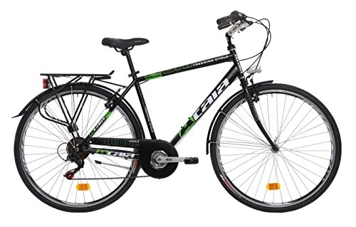 Vélos de montagnes : Atala Vélo pour Homme Bridge 7 Vitesses, Couleur Nero-Verde Fluo Mat, Taille L (175 – 190 cm)