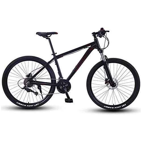 Vélos de montagnes : BCX Vélos de montagne, 27, 5 pouces Big Wheels Hardtail Mountain Bike, Overdrive Frame en aluminium Mountain Trail Bike, Mens Women Bicycle, Silver, 27 Speed, rouge, 33 vitesses