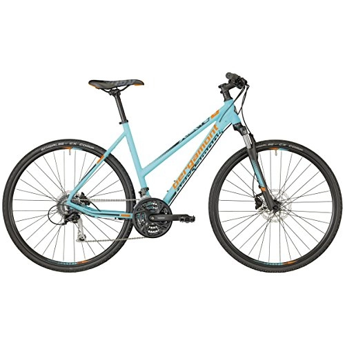 Vélos de montagnes : bergamont Helix 5.0 Cross Trekking Vélo Femme Bleu / Orange / Gris 2018