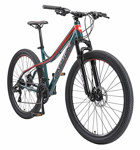 Vélos de montagnes : BIKESTAR VTT en Aluminium, Frein à Disque, 21 Vitesses Shimano, 27.5 Pouces | Mountainbike Suspension Avant Cadre 17 Pouces | Vert