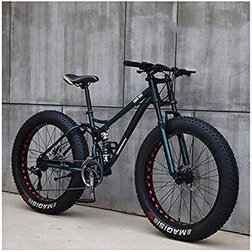 Vélos de montagnes : BlackRoad Bikes Fat Tire VTT 26" avec freins à disque, cadres en acier au carbone, convient pour les personnes de plus de 175 cm, 7 vitesses, vélo de course