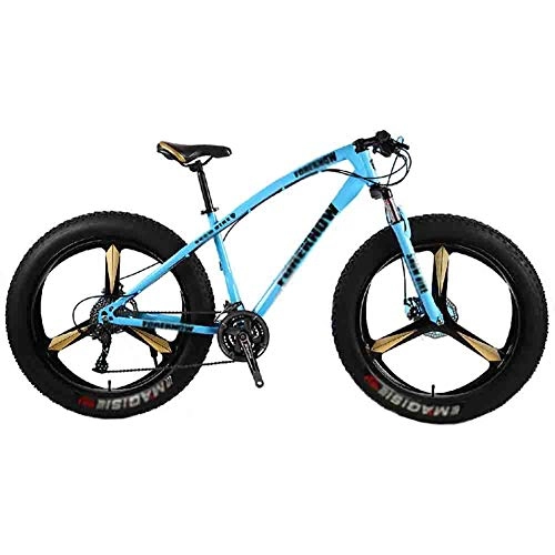 Vélos de montagnes : BMX Dirt Vélos de Route Vélo VTT Adulte Plage Vélo Motoneige Vélos VTT for Les Hommes et Les Femmes 26En Roues Double Vitesse réglable Frein à Disque (Color : Blue, Size : 27 Speed)