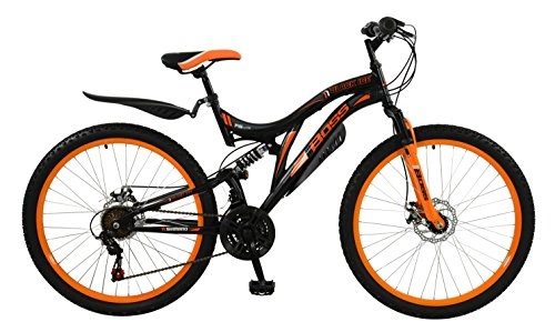 Vélos de montagnes : BOSS Vélo à Glace pour Homme, Noir / Orange, Taille 26