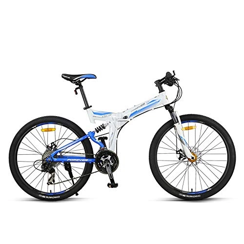 Vélos de montagnes : CHEZI Mountain BikeFreins à Disque à Double Amortisseur Portables en Alliage d'aluminium de vélo de Montagne pour Hommes et Femmes 27 Vitesses 26 Pouces
