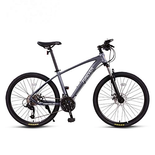 Vélos de montagnes : CPY-EX Adulte VTT, vélo de Frein Double Disque, 26 Pouces Vélos en Alliage d'aluminium, Homme Femme But général, 27 Vitesse, Noir, Gris, Blanc, Spokes, A