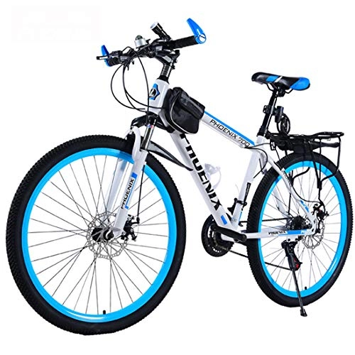 Vélos de montagnes : CPY-EX VTT, 24 Pouces Roues vélo, Double Disque Système de freinage, 21 / 24 / 27 Speed ​​VTT, Noir Rouge, Noir Bleu, Blanc Rouge, Blanc Bleu Spoke vélo, D, 27