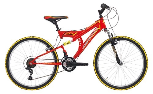 Vélos de montagnes : Cycles Cinzia MTB Arrow 18 / V Revo Shift v-Brake Aluminium, Collection Moll.Ant.Post, vélo Enfant, Rouge, 24