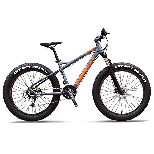 Vélos de montagnes : DJYD 27-Speed ​​Mountain Bikes, Professionnel 26 Pouces Adulte Fat Tire Hardtail VTT, Cadre en Aluminium Suspension Avant Tout Terrain vélo, E FDWFN