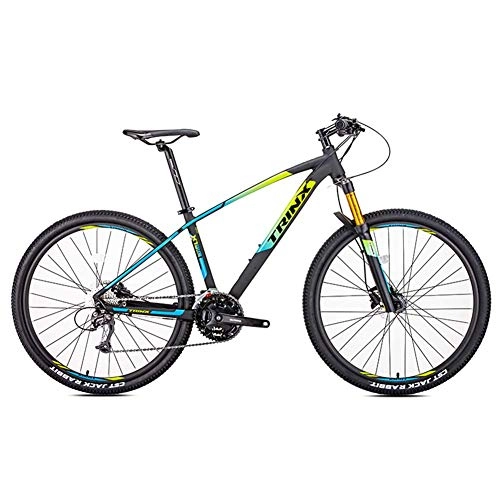 Vélos de montagnes : DJYD Adulte Mountain Bikes, 27 Vitesses 27.5 Pouces Big Roues vélo Alpin, Cadre en Aluminium, Semi-Rigide VTT, Vélos Anti-Slip, Orange FDWFN (Color : Green)