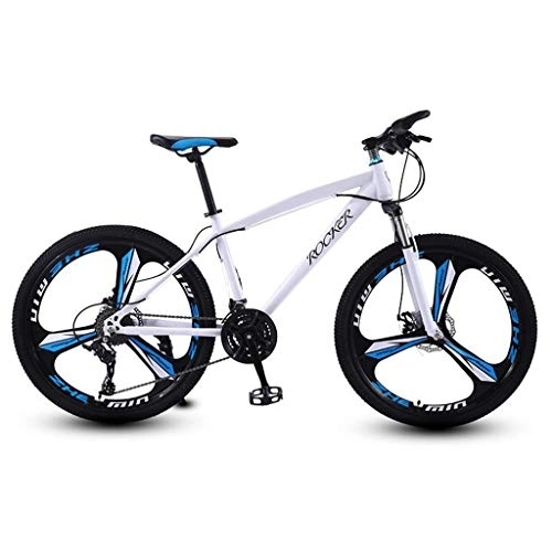 Vélos de montagnes : Dsrgwe VTT, 26inch Mountain Bike, Cadre en Acier au Carbone Hardtail Vélo de Montagne, Double Disque de Frein Avant et Suspension (Color : B, Size : 24-Speed)