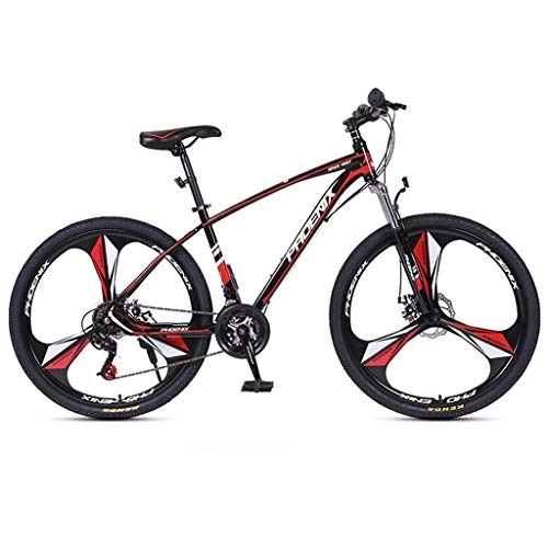 Vélos de montagnes : Dsrgwe VTT, Mountain Bike, Cadre en Acier au Carbone Vélos hardtails, Double Frein à Disque et Suspension Avant, 26 Pouces, Roue 27.5inch (Color : Black+Red, Size : 27.5inch)