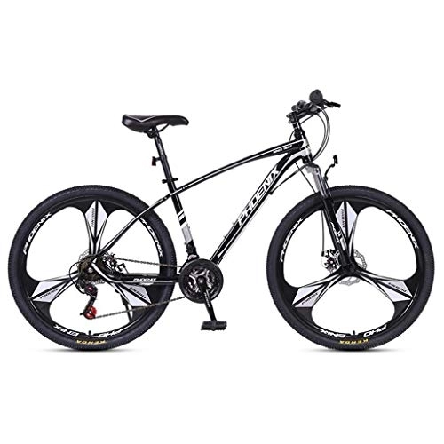 Vélos de montagnes : Dsrgwe VTT, Mountain Bike, Cadre en Acier au Carbone Vélos hardtails, Double Frein à Disque et Suspension Avant, 26 Pouces, Roue 27.5inch (Color : Black+White, Size : 27.5inch)