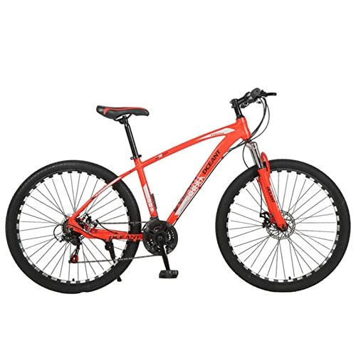 Vélos de montagnes : EASSEN Vélo de montagne de 69, 1 cm, cadre en alliage d'aluminium pour adulte, entièrement antichoc, 10 vitesses, avec deux freins à disque mécaniques pour homme, femme, amateur de cyclisme, rouge