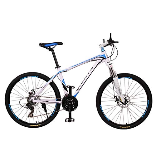 Vélos de montagnes : Estrella-L Vélo de montagne avec cadre en aluminium et double freins à disque - Facile à installer (66 cm, 30 vitesses), bleu
