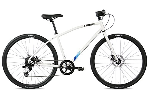 Vélos de montagnes : FabricBike Vélo Urbain Hybride de Route, SRAM 8 Vitesses, Freins à Disque mécanique Tektro (Space White, L-50cm)