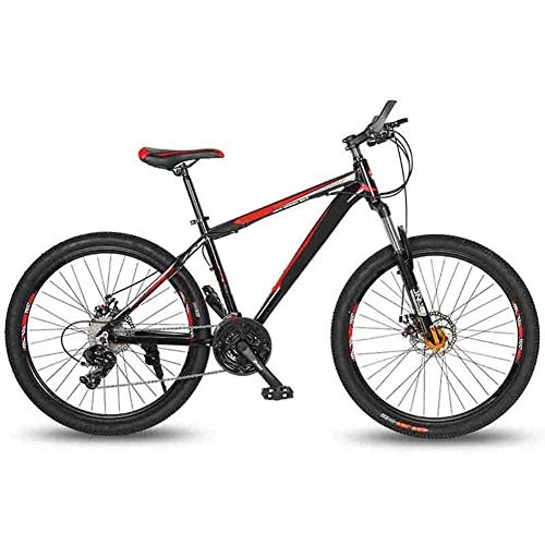 Vélos de montagnes : FEE-ZC Vélo de Montagne 26 '', VTT Semi-Rigide en Acier à Haute teneur en Carbone, vélo de Montagne avec siège réglable à Suspension Avant, Rouge