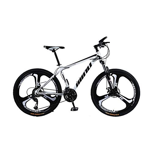 Vélos de montagnes : Fenfen-cz Vélo VTT 26 pouces Shimano 21 / 24 Vitesse de vélos à suspension complète (Couleur : White Black, Taille : 24 Speed)