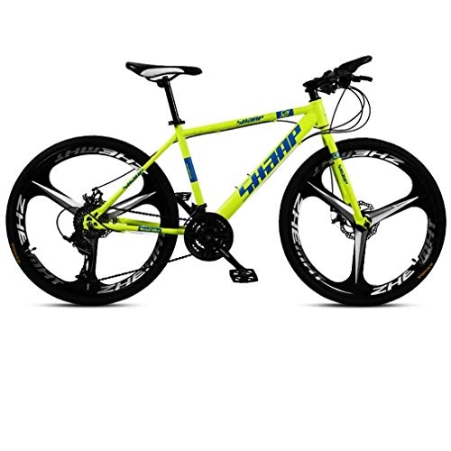 Vélos de montagnes : GBX Vlo, Vtt 24 Pouces, Frein Double Disque / Vlos Cadre En Acier Haute Teneur En Carbone, Bicyclette de Motoneige de Plage, Roues En Alliage D'Aluminium, Vert, 21 Vitesses