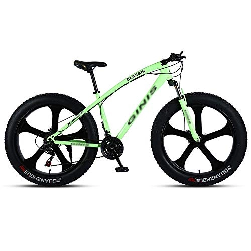 Vélos de montagnes : Giow 26"Mountain Bike Front Fork Shock Absorption Variable Speed Regulating Car High-Carbon Steel Frame Hardtail Mountain Bike with Dual Disc Brake, 5 Spoke, 21 / 24 / 27 / 30-speed (Color: 30 Speed)