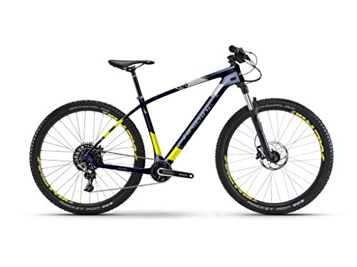 Vélos de montagnes : Haibike Greed hardseven 7.0 Carbon Vélo 27, 5 "22-velocità taille 45 Bleu / Jaune 2018 (VTT ammortizzate) / Bike Greed hardseven 7.0 Carbon 27, 5 22-speed Size 45 Blue / Yellow 2018 (VTT Front Suspension)