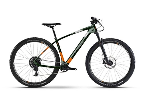Vélos de montagnes : HAIBIKE vélo Greed HardNine 8.0 Carbon 29 "22-velocità Taille 50 Vert / Orange 2018 (VTT ammortizzate) / Bike Greed HardNine 8.0 Carbon 29 22-Speed Size 50 Green / Orange 2018 (VTT Front Suspension)