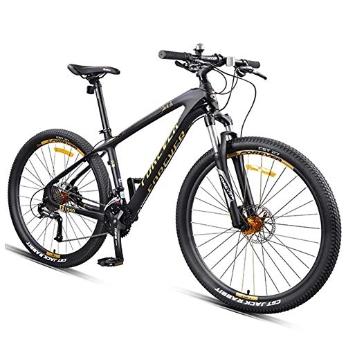 Vélos de montagnes : Hardtail Mountain Bike, 27, 5 pouces Big Wheels Mountain Trail Bike, cadre en fibre de carbone Hommes Femmes tout terrain VTT, Or, 30 Vitesse FDWFN (Color : Blue, Size : 30 Speed)