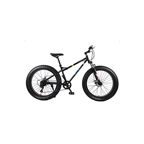 Vélos de montagnes : HESND zxc Vélos pour adultes VTT 4.0 Fat Tire VTT Vélo de montagne en acier à haute teneur en carbone Vélo de plage Vélo de neige (couleur : noir)
